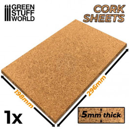 Green Stuff World: Cork Sheet (Korková tabuľa - hrúbka 5 mm) - 1 ks